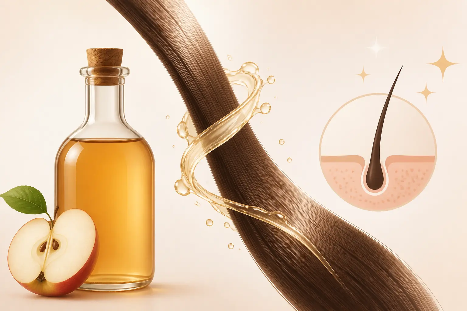 Pourquoi le vinaigre de cidre est utile pour les cheveux