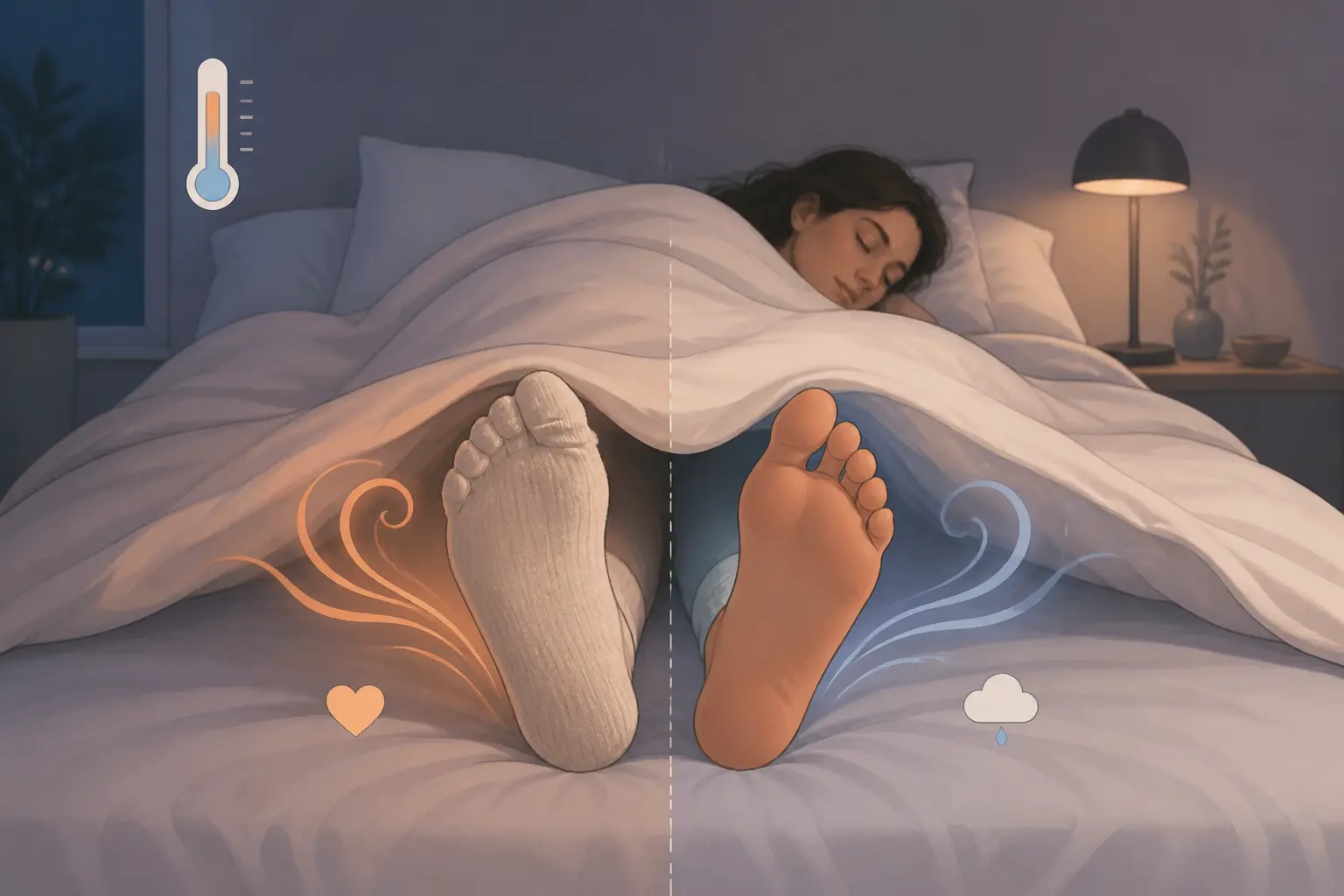 Dormir avec des chaussettes : est-ce vraiment bon ou mauvais pour le sommeil ?
