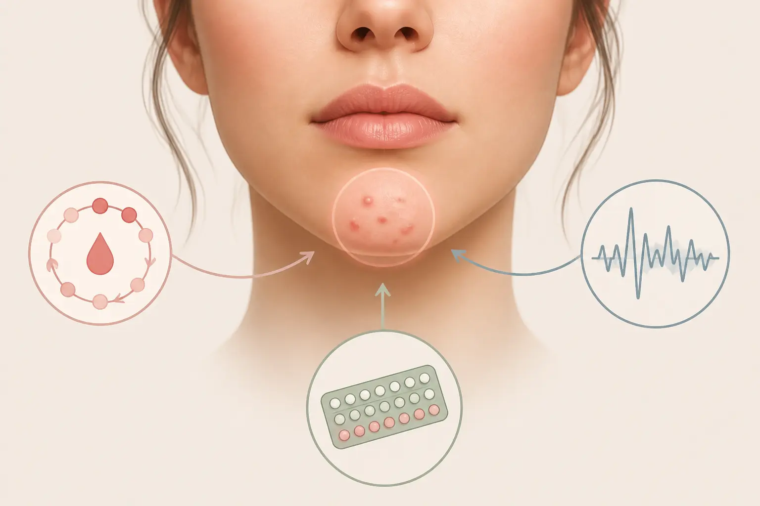 Pourquoi ai-je des boutons surtout sur le menton ?