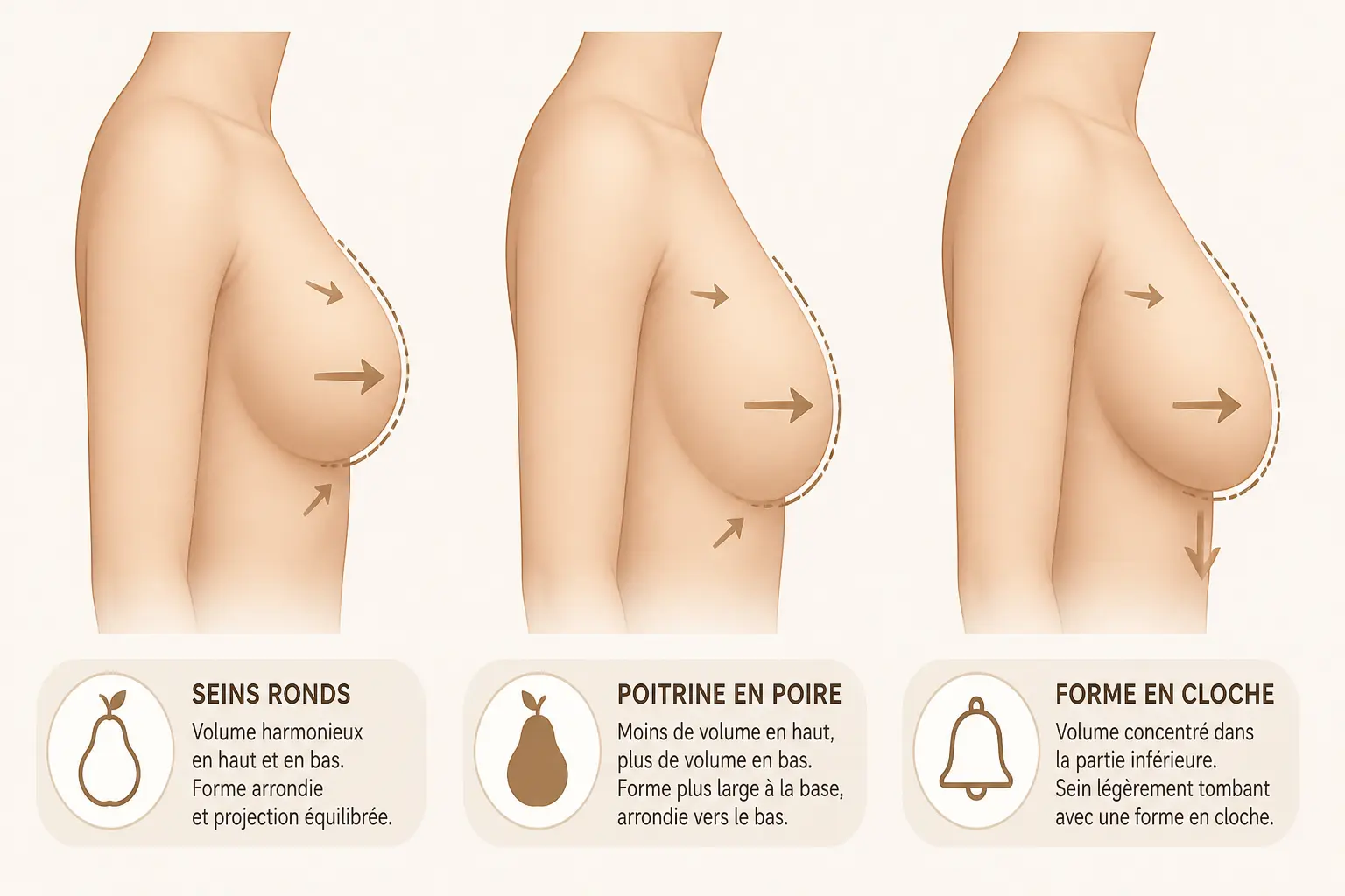 Les distinguer des autres formes de poitrine