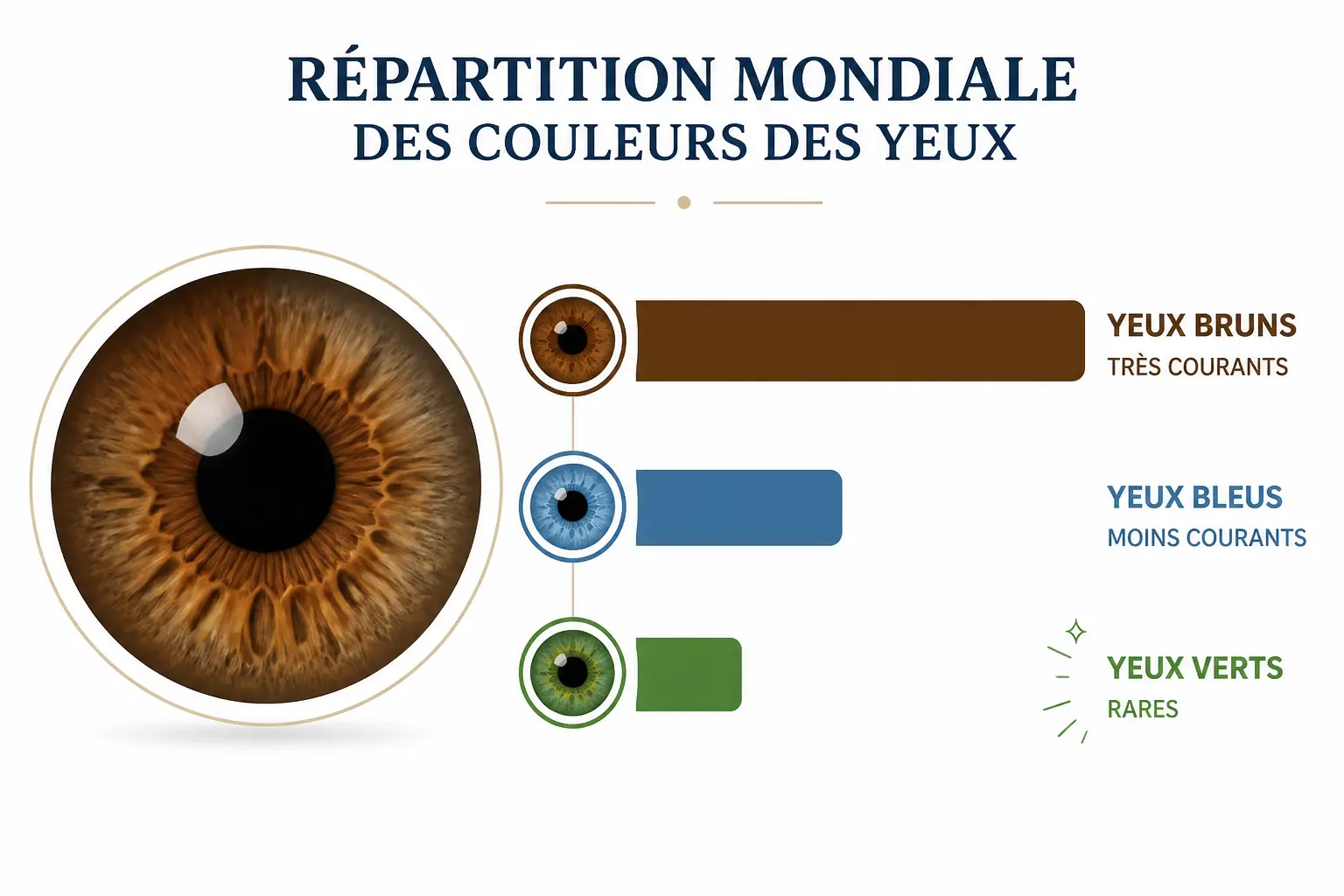 Quelle couleur est la plus rare et la plus fréquente ?